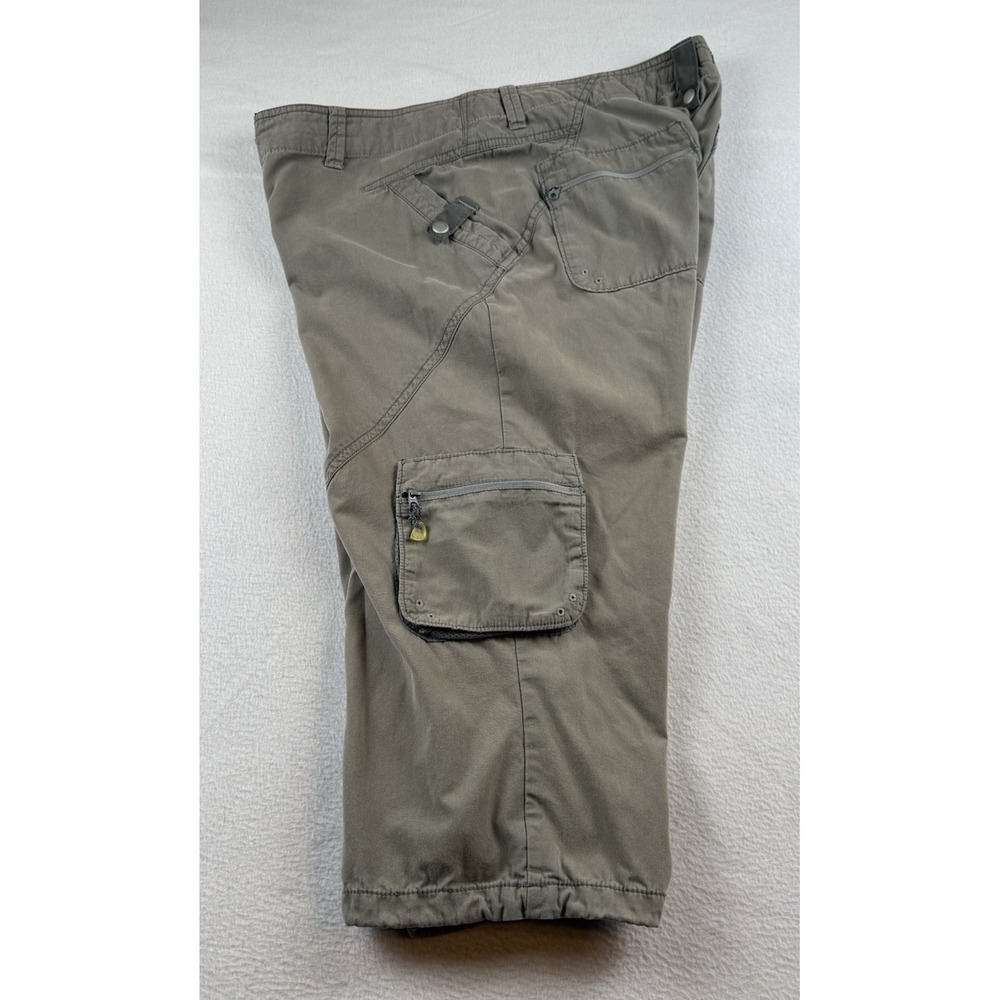 Eddie Bauer Sport Pants Womens 12 Brown Capri Outdoor Hiking Cropped Cargo Nylon - Picture 2 of 15
